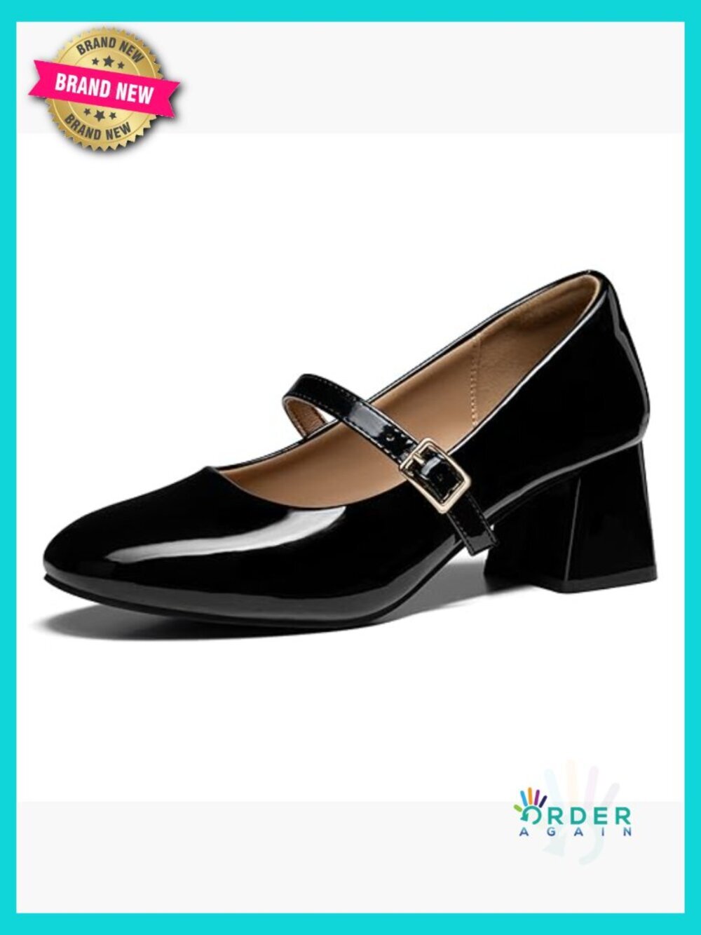Chunky Mary Jane Heels Women Dressy Casual Pumps Block Heel Closed Toe Classic - Picture 4 of 7